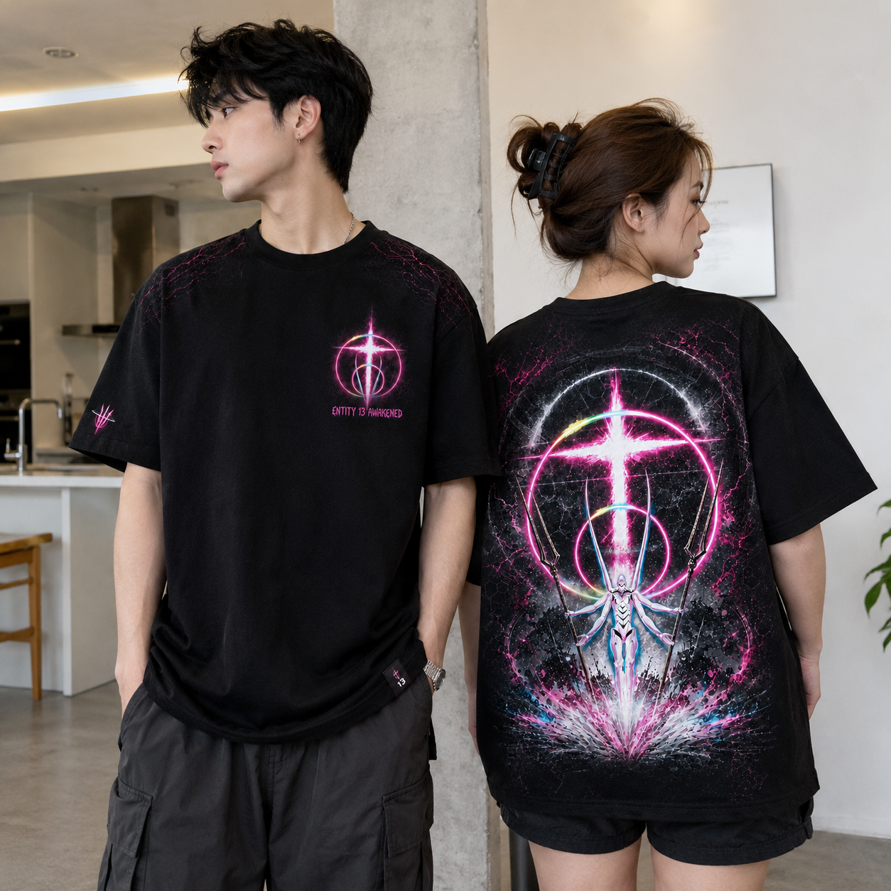 Entity 13 Awakened Cyber Cross T-Shirt
