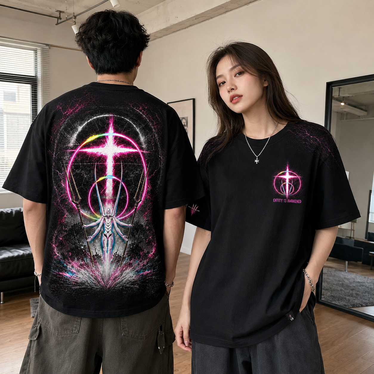 Entity 13 Awakened Cyber Cross T-Shirt