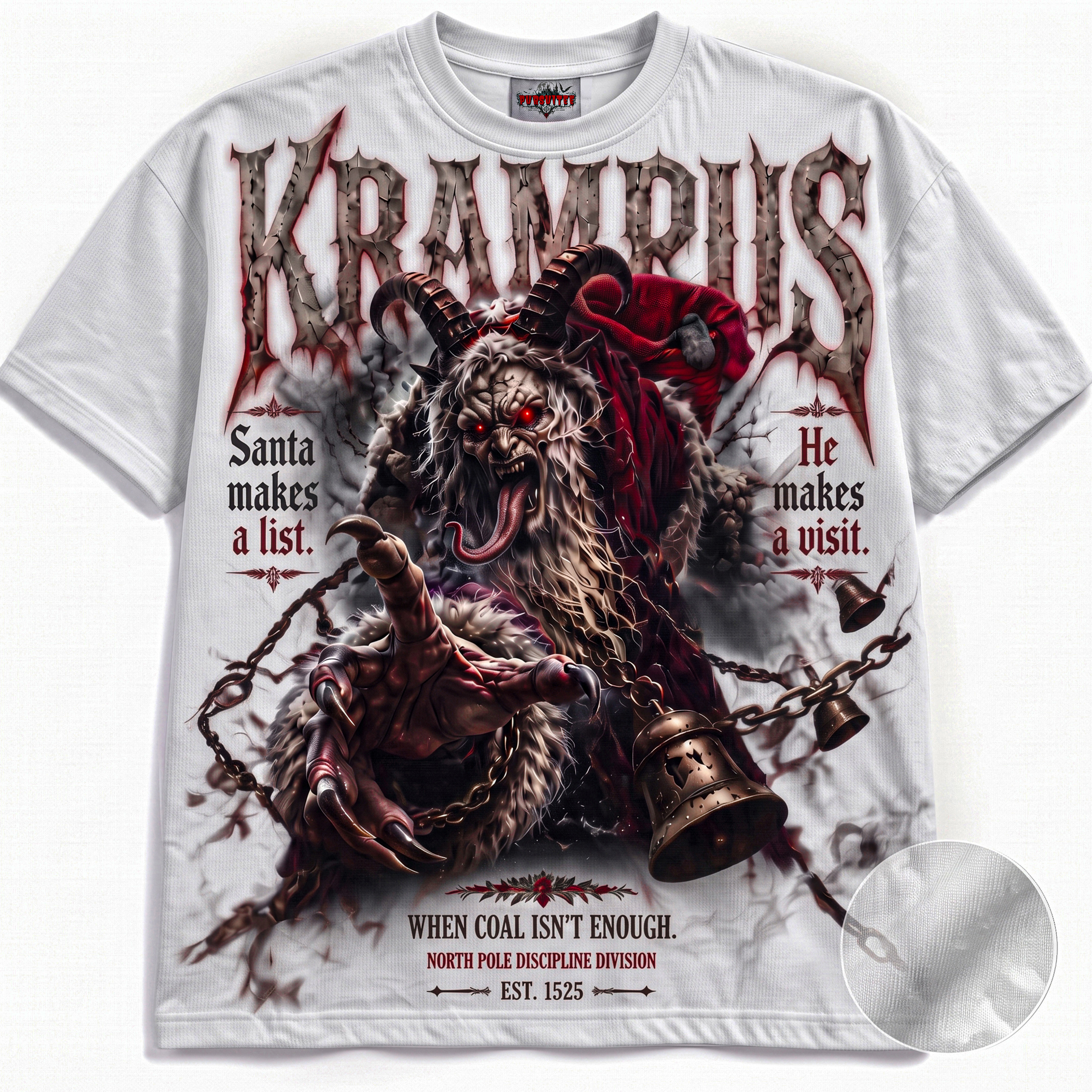 Krampus Nightfall — Dark Christmas Legend Vintage Graphic T-Shirt
