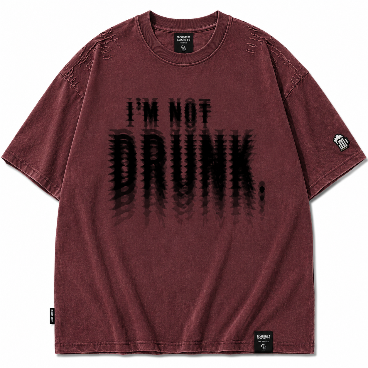 Not Drunk Glitch Graphic T-Shirt