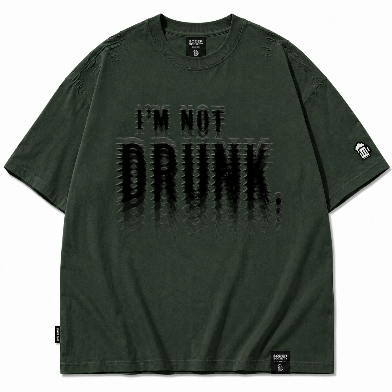 Not Drunk Glitch Graphic T-Shirt