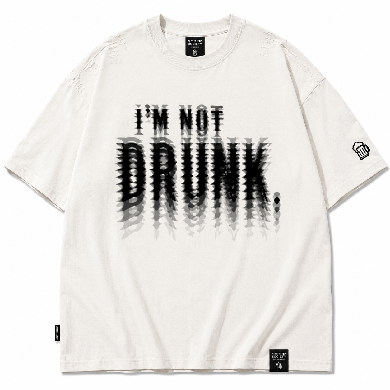 Not Drunk Glitch Graphic T-Shirt