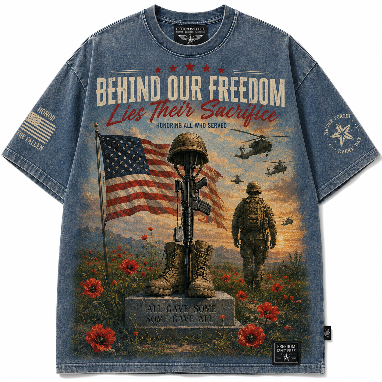 Sacrifice Behind Our Freedom Graphic T-Shirt
