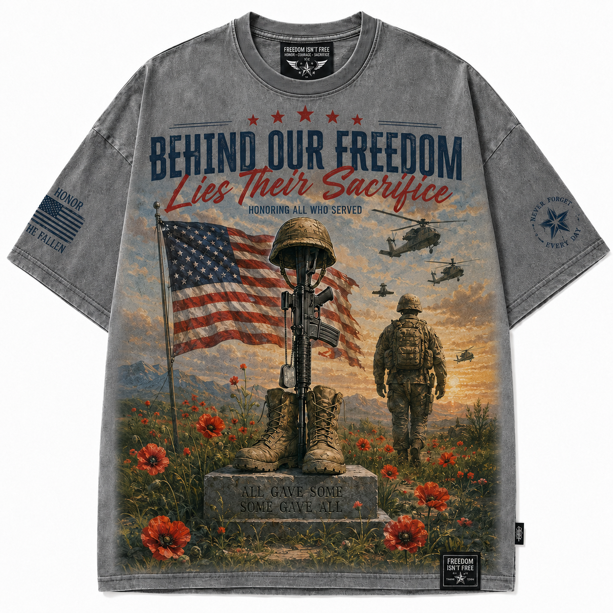 Sacrifice Behind Our Freedom Graphic T-Shirt