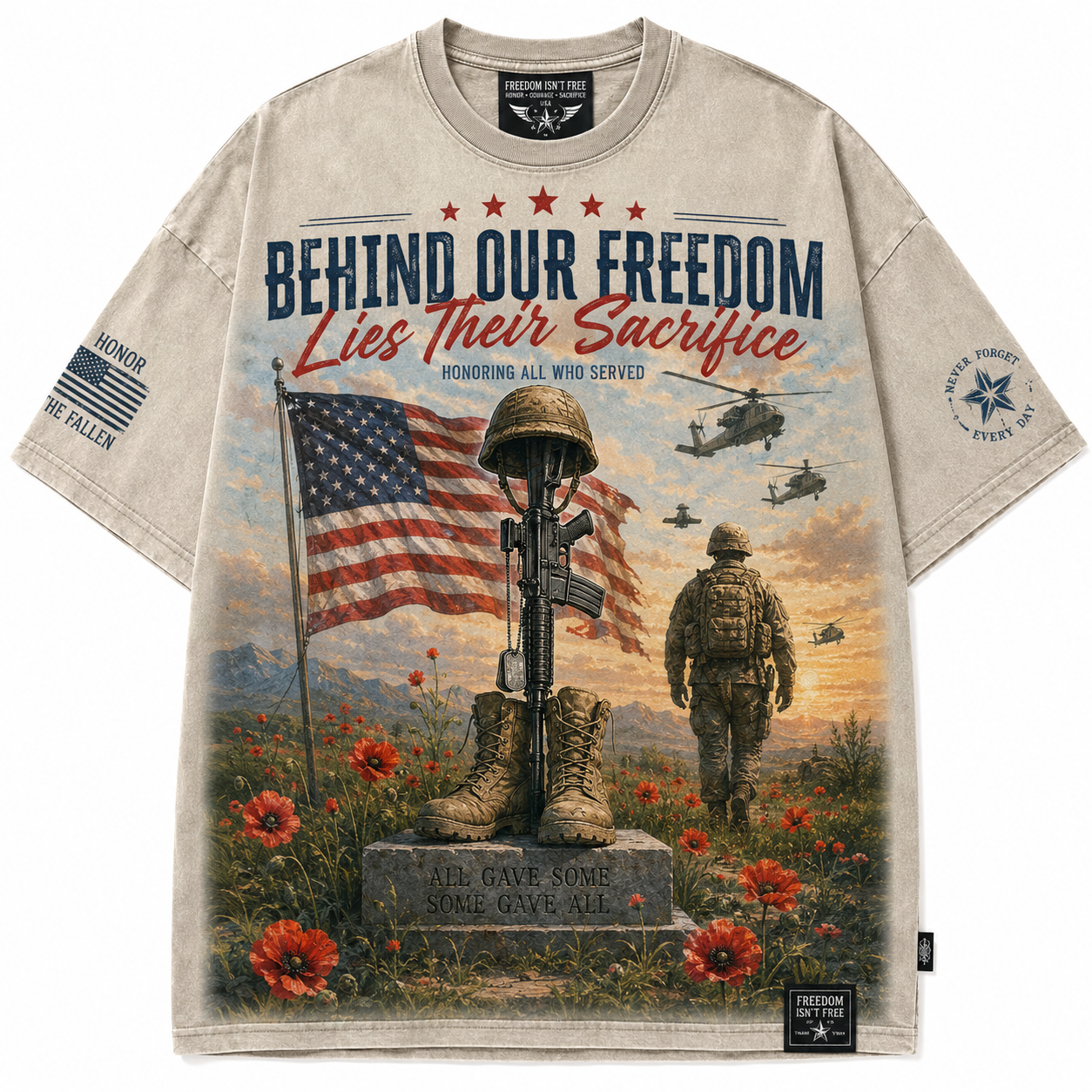 Sacrifice Behind Our Freedom Graphic T-Shirt