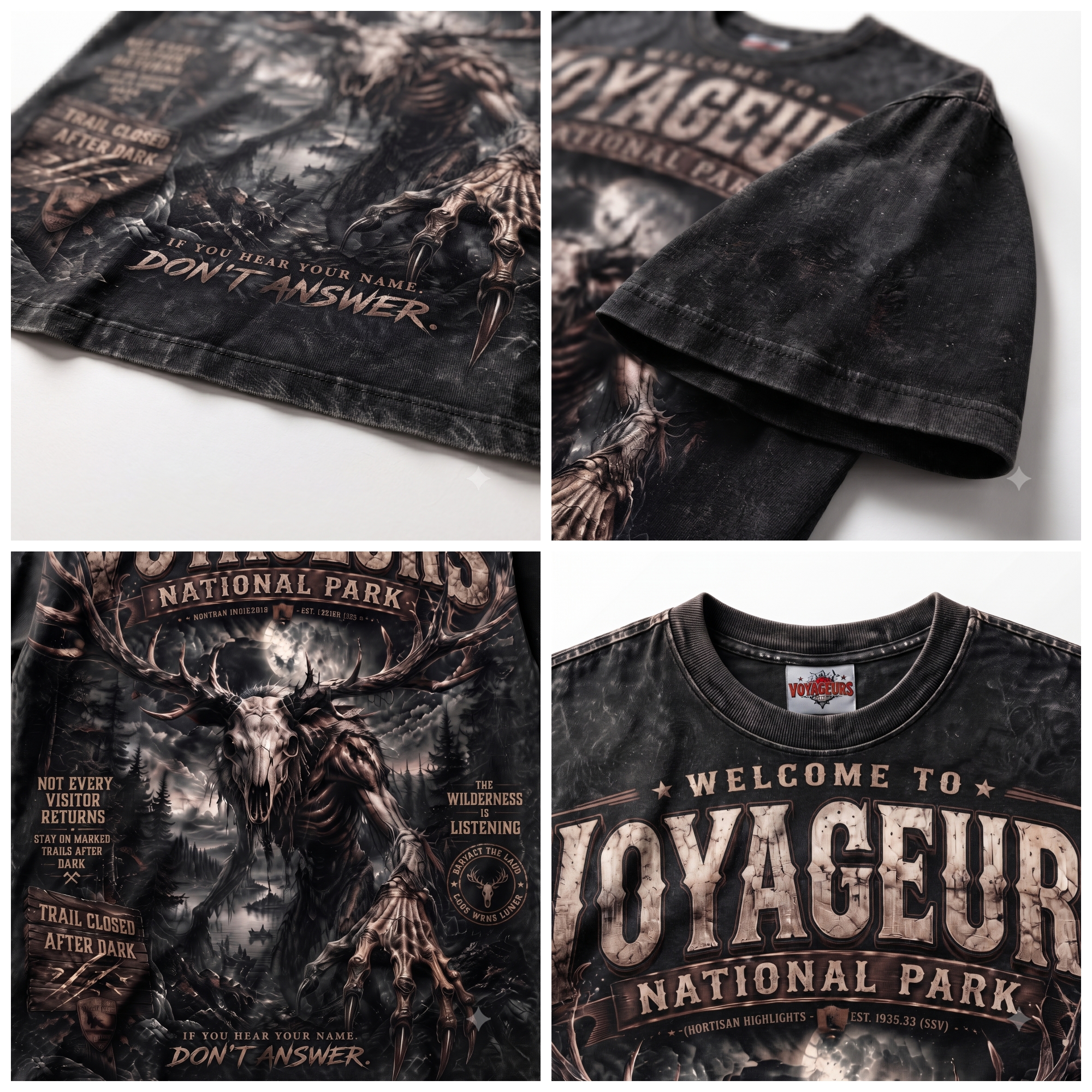 Voyageurs National Park Wendigo — Dark Wilderness Cryptid Graphic T-Shirt