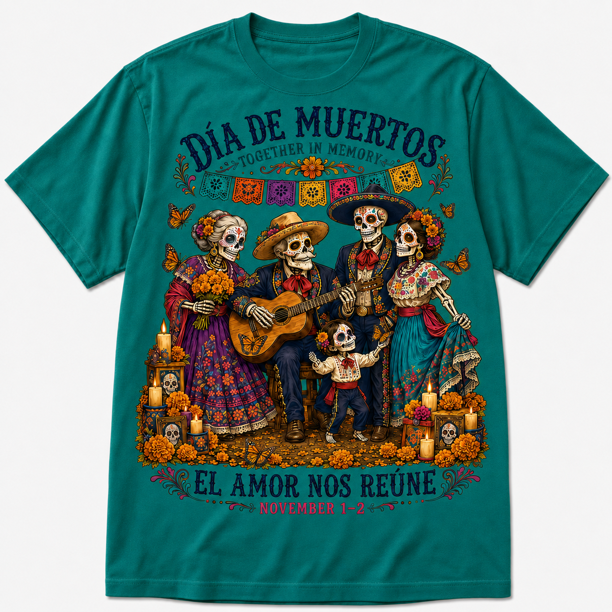 Día de Muertos Family Reunion Collector T-Shirt — El Amor Nos Reúne