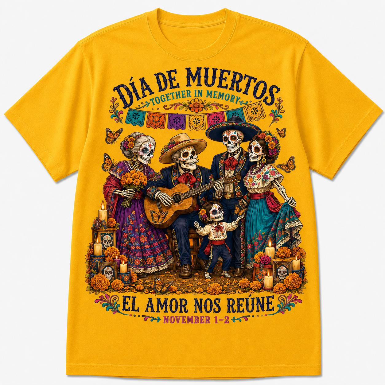 Día de Muertos Family Reunion Collector T-Shirt — El Amor Nos Reúne
