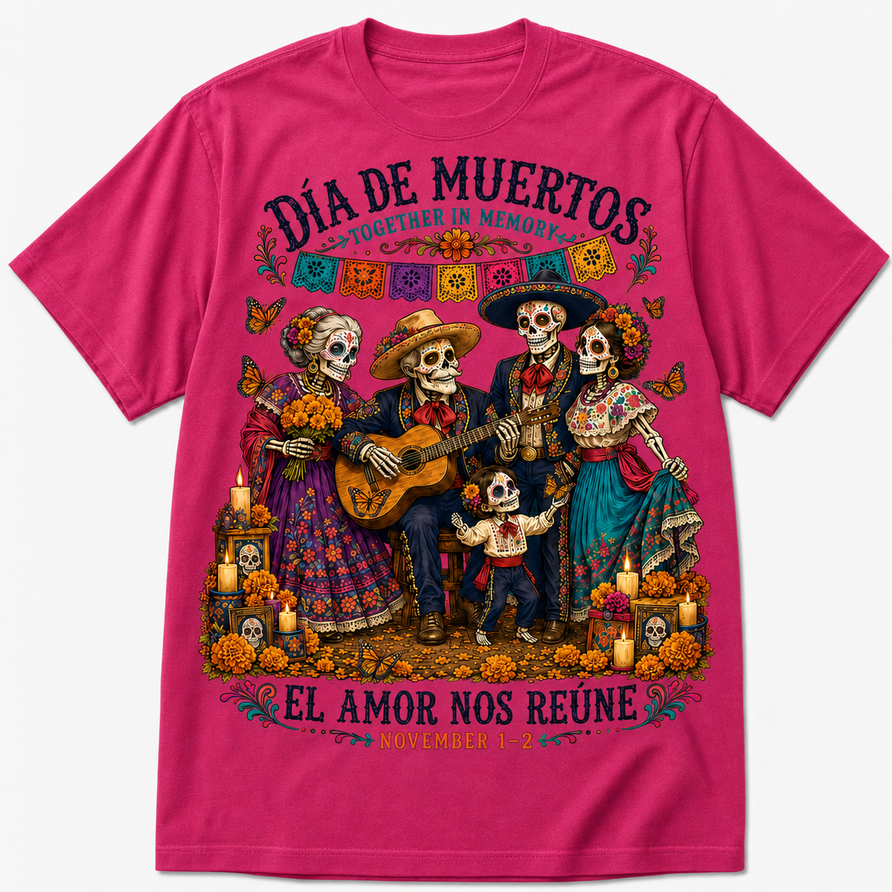 Día de Muertos Family Reunion Collector T-Shirt — El Amor Nos Reúne