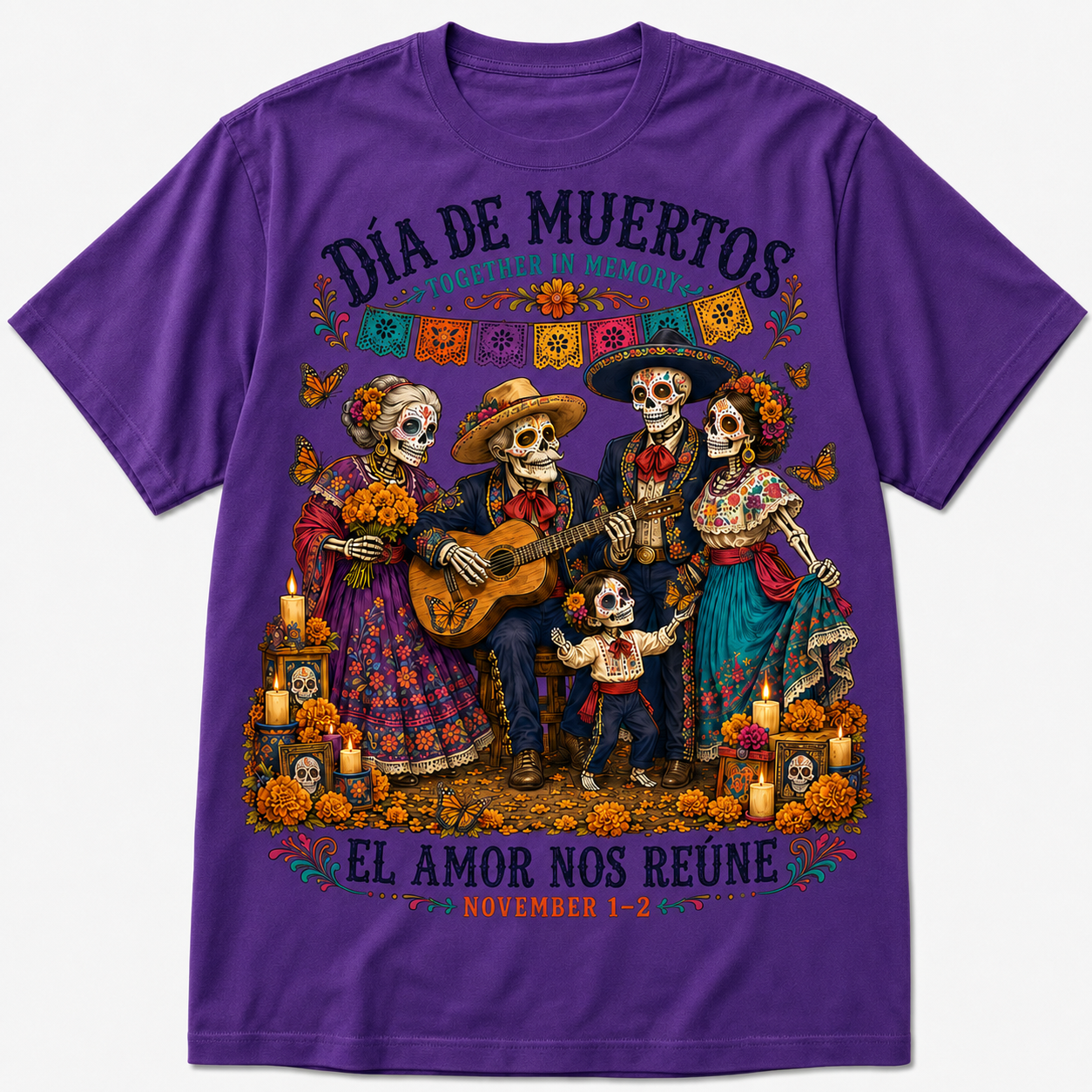 Día de Muertos Family Reunion Collector T-Shirt — El Amor Nos Reúne