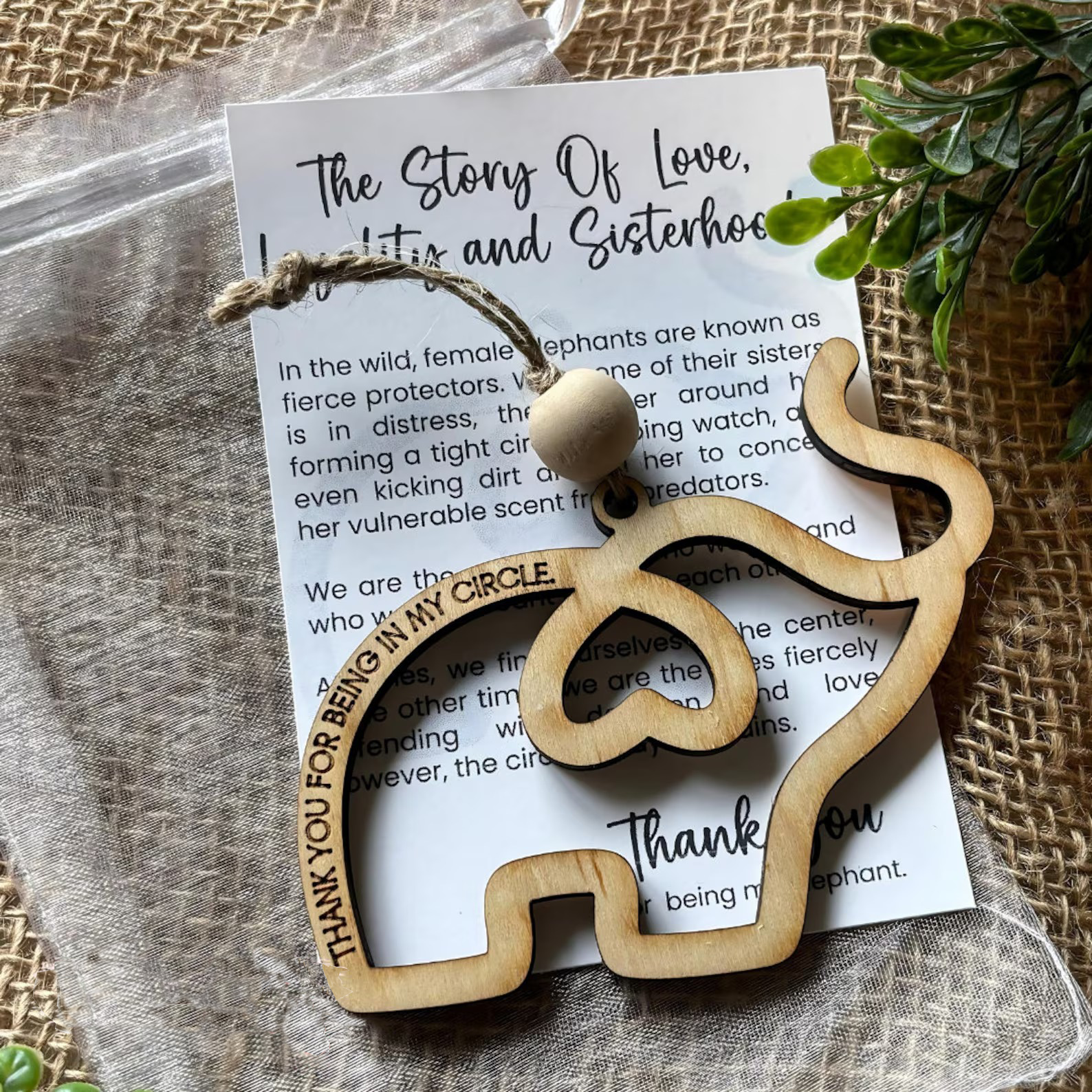 Elephant Sisterhood Ornament