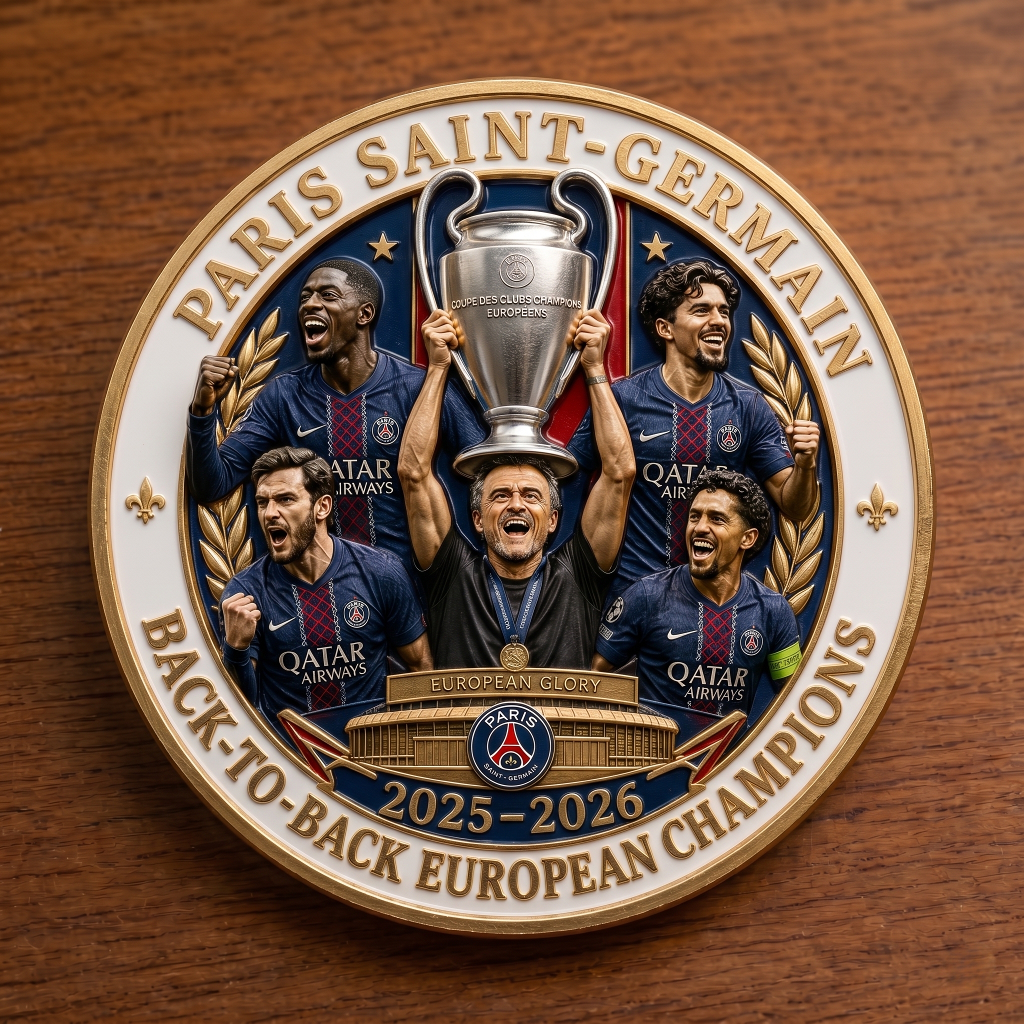 Paris Saint-Germain Back-to-Back European Champions Commemorative Coin