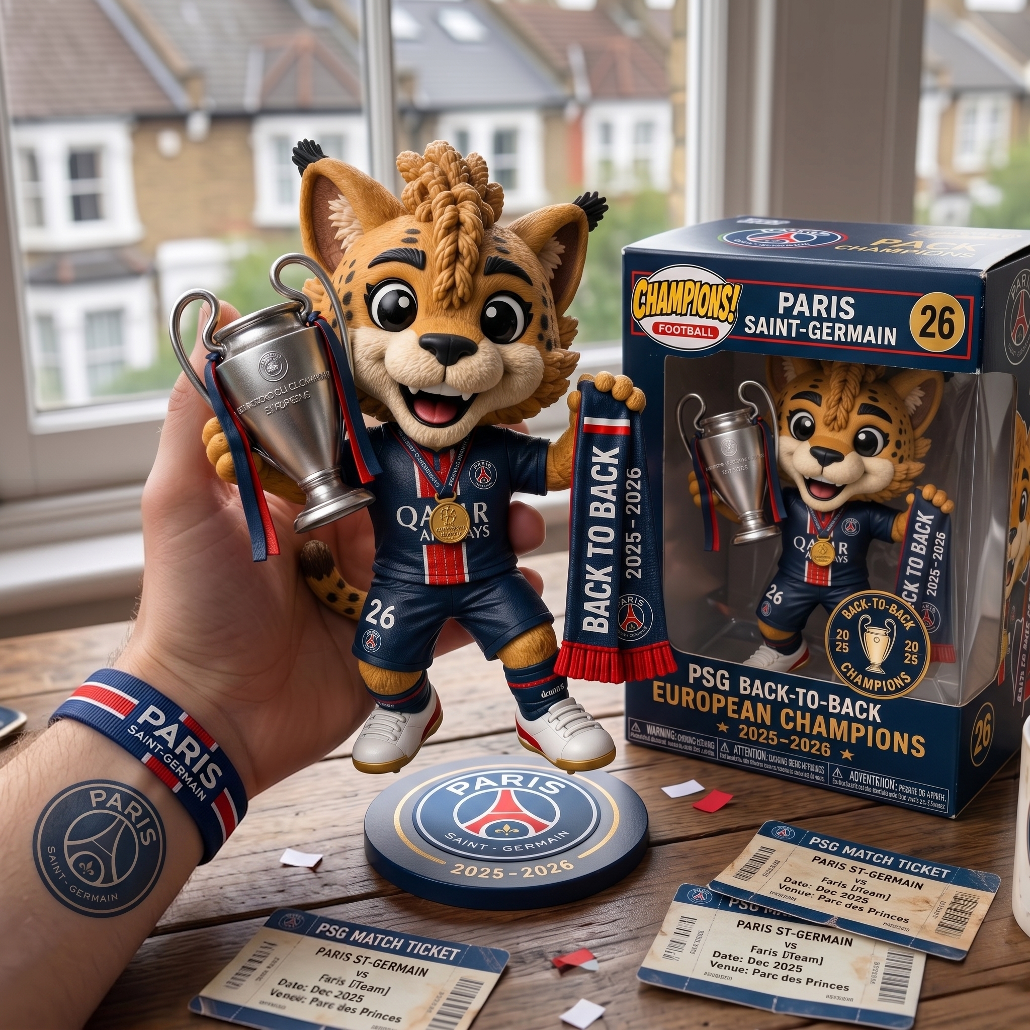 PSG Back-to-Back European Champions Mascot Collector Edition