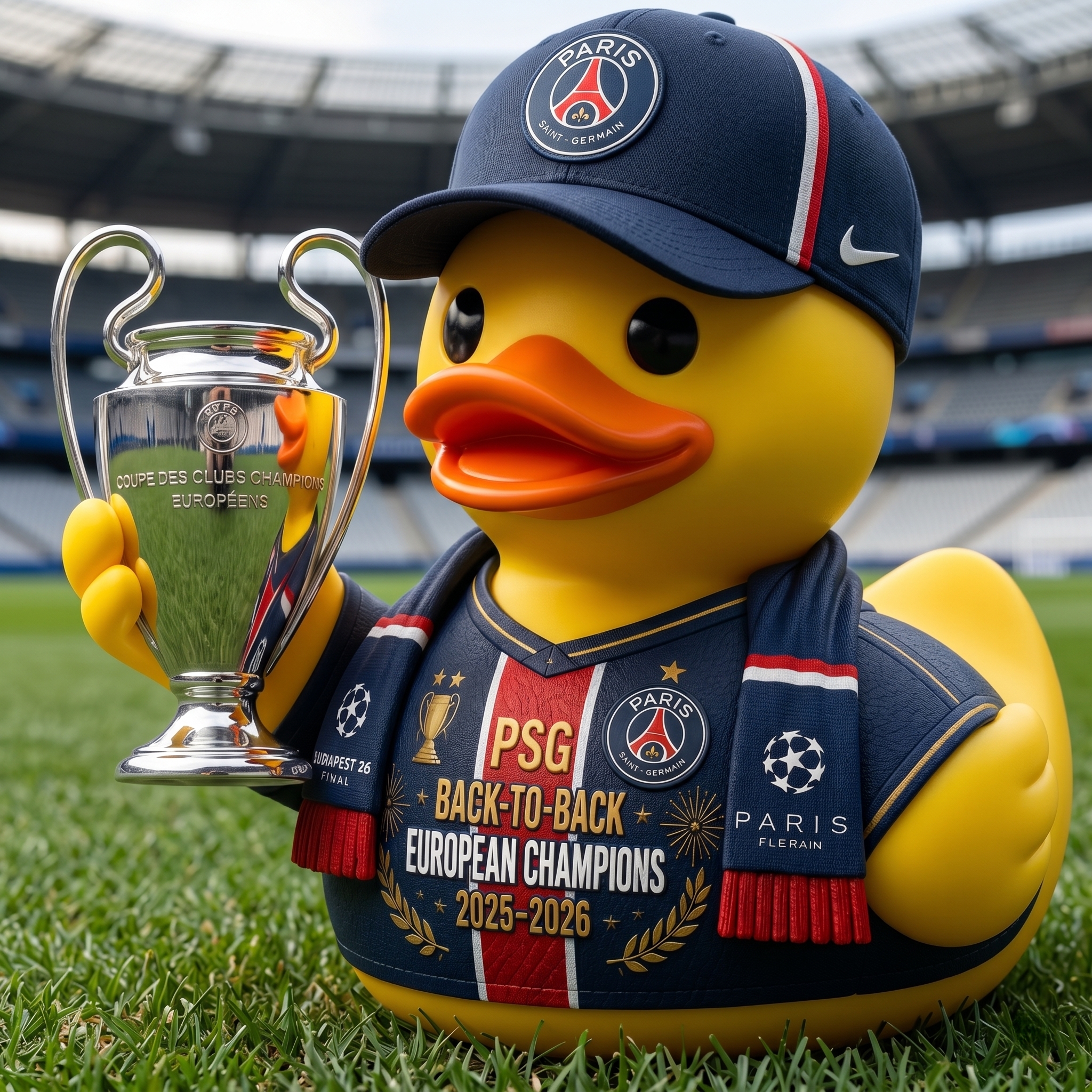 PSG Back-to-Back European Champions Rubber Duck Collector Edition
