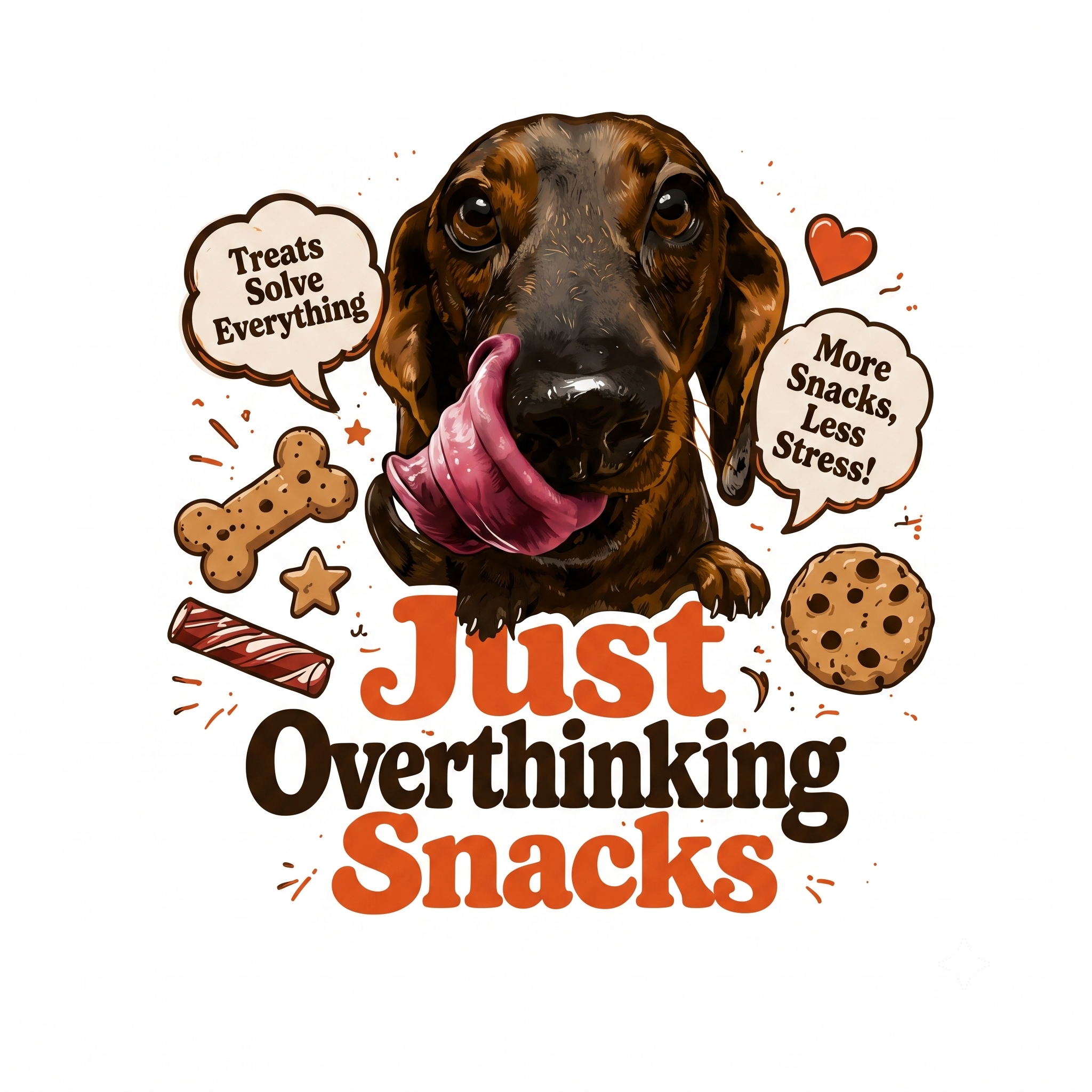 Just Overthinking Snacks Dachshund Graphic Tee