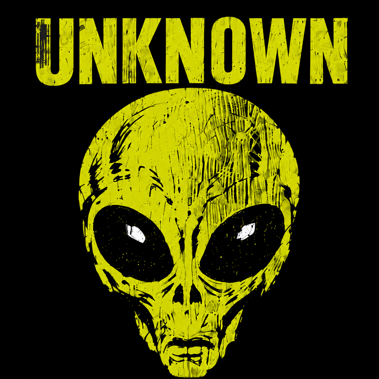 UNKNOWN Alien Skull Oversized Hoodie
