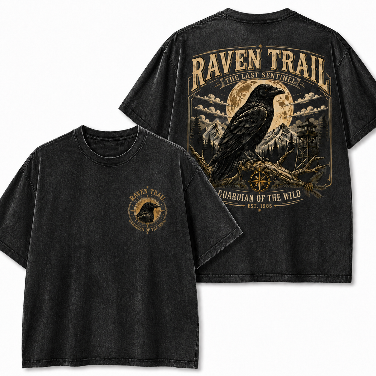 Raven Trail The Last Sentinel Vintage Graphic Tee
