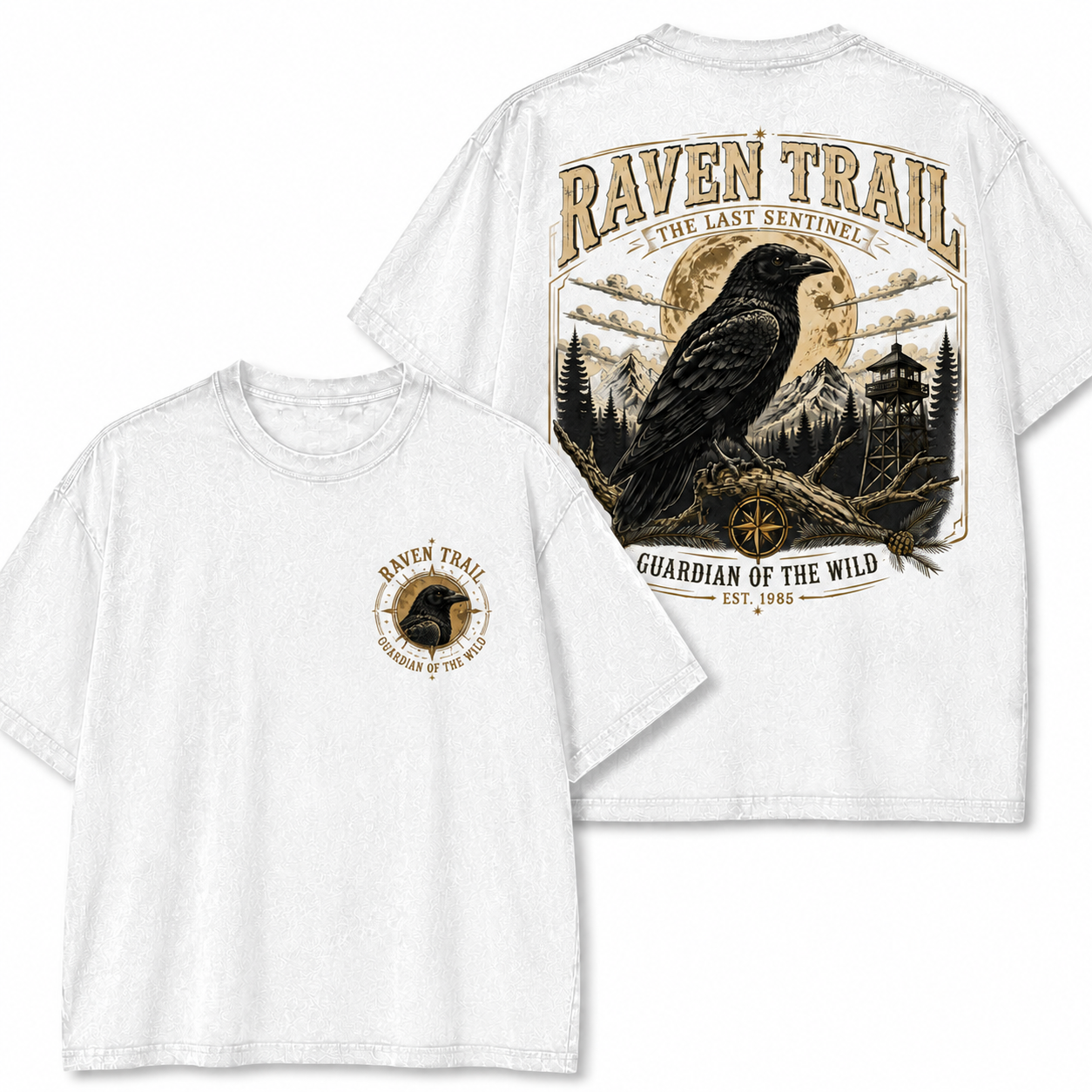 Raven Trail The Last Sentinel Vintage Graphic Tee