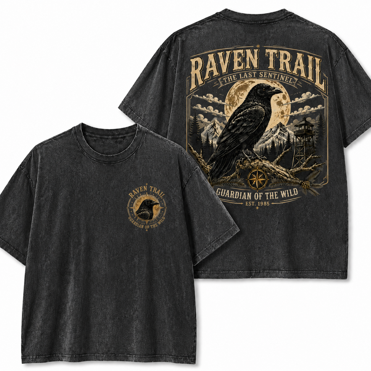 Raven Trail The Last Sentinel Vintage Graphic Tee