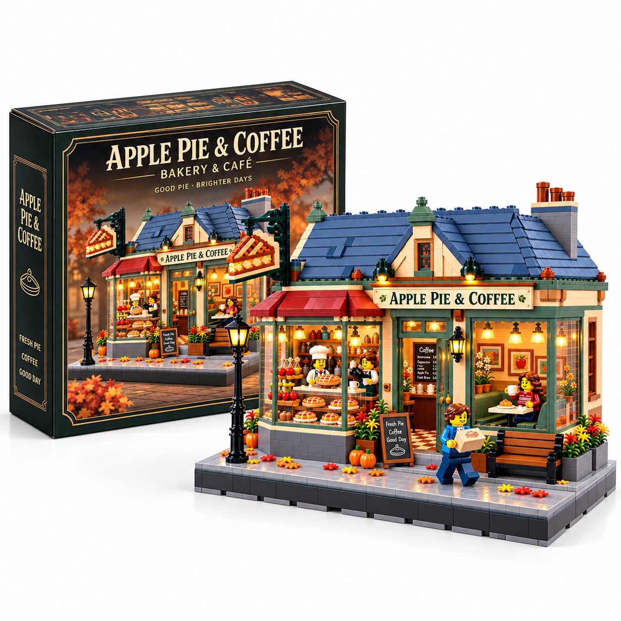 Apple Pie & Coffee – Vintage Bakery Building Set