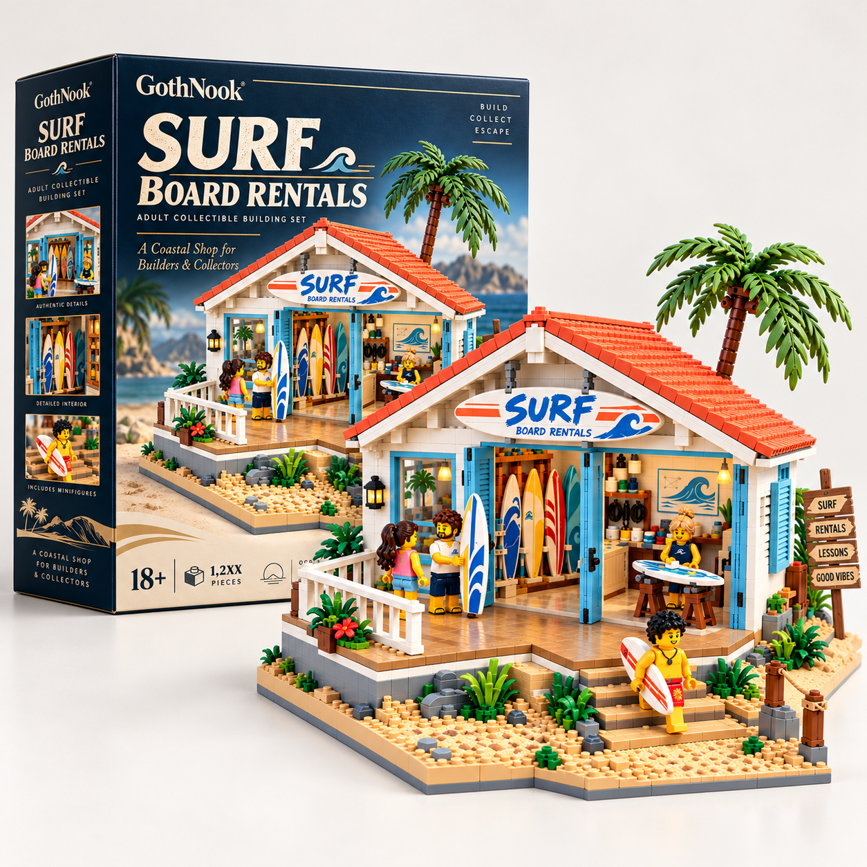 Surf Board Rentals – Beach Surf Shop Building Set