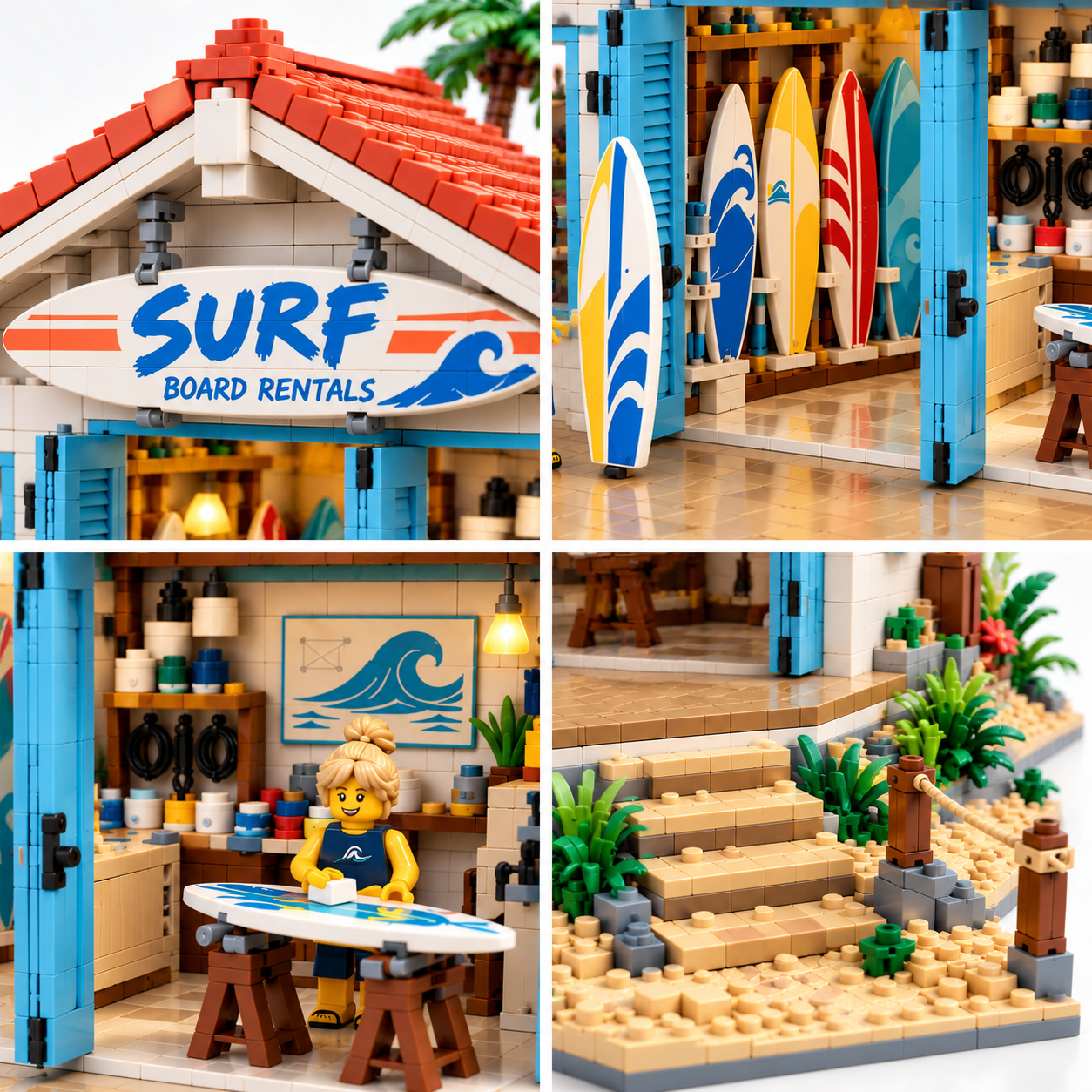 Surf Board Rentals – Beach Surf Shop Building Set