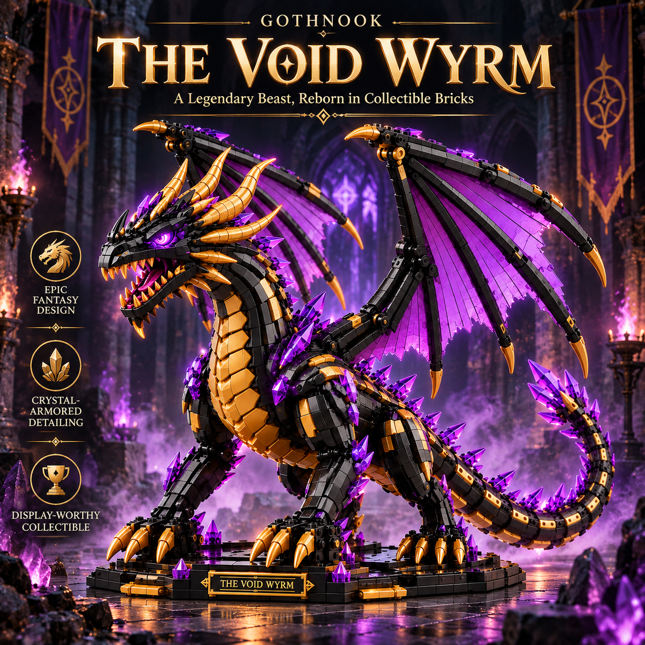 The Void Wyrm – Dragon Building Set for Adults