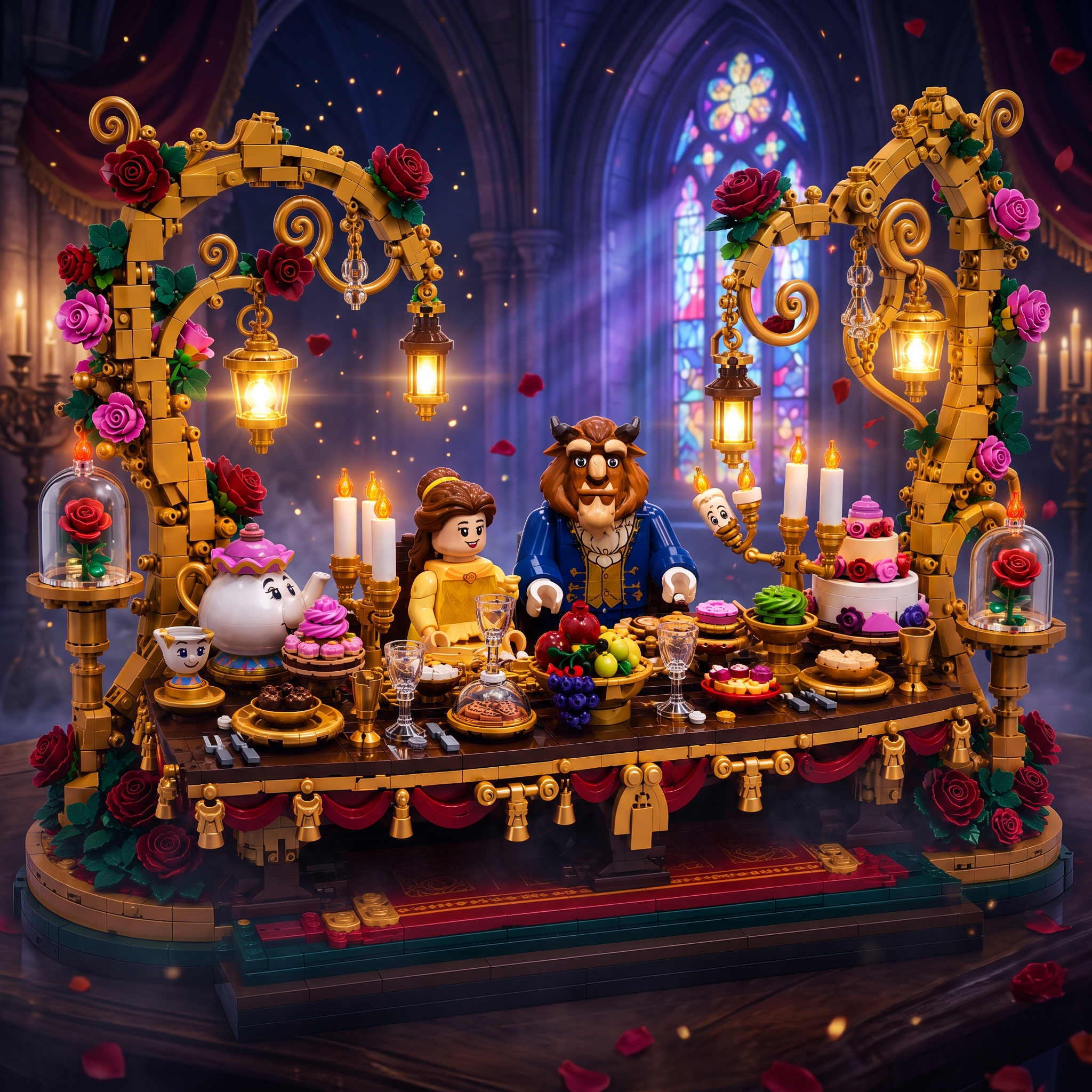 Enchanted Rose Banquet Building Set