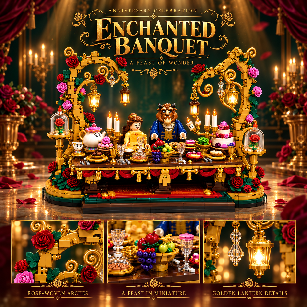 Enchanted Rose Banquet Building Set