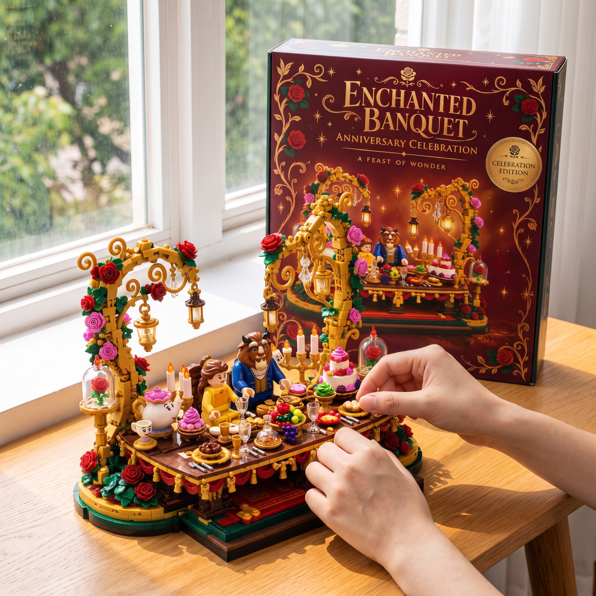 Enchanted Rose Banquet Building Set