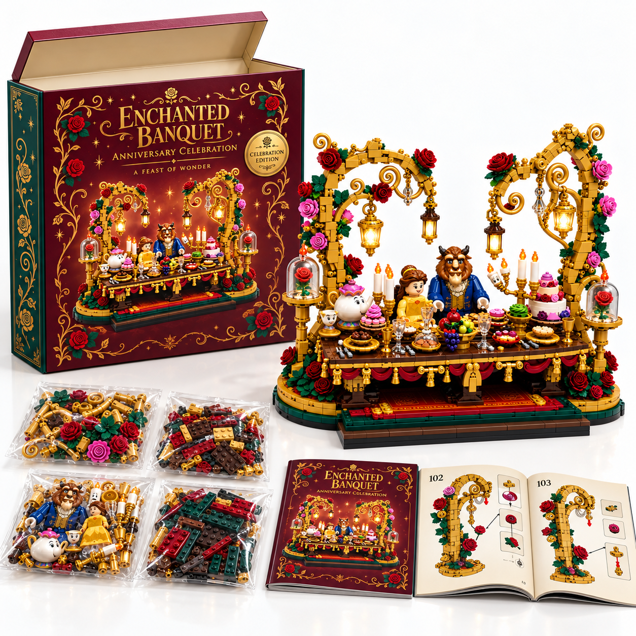 Enchanted Rose Banquet Building Set