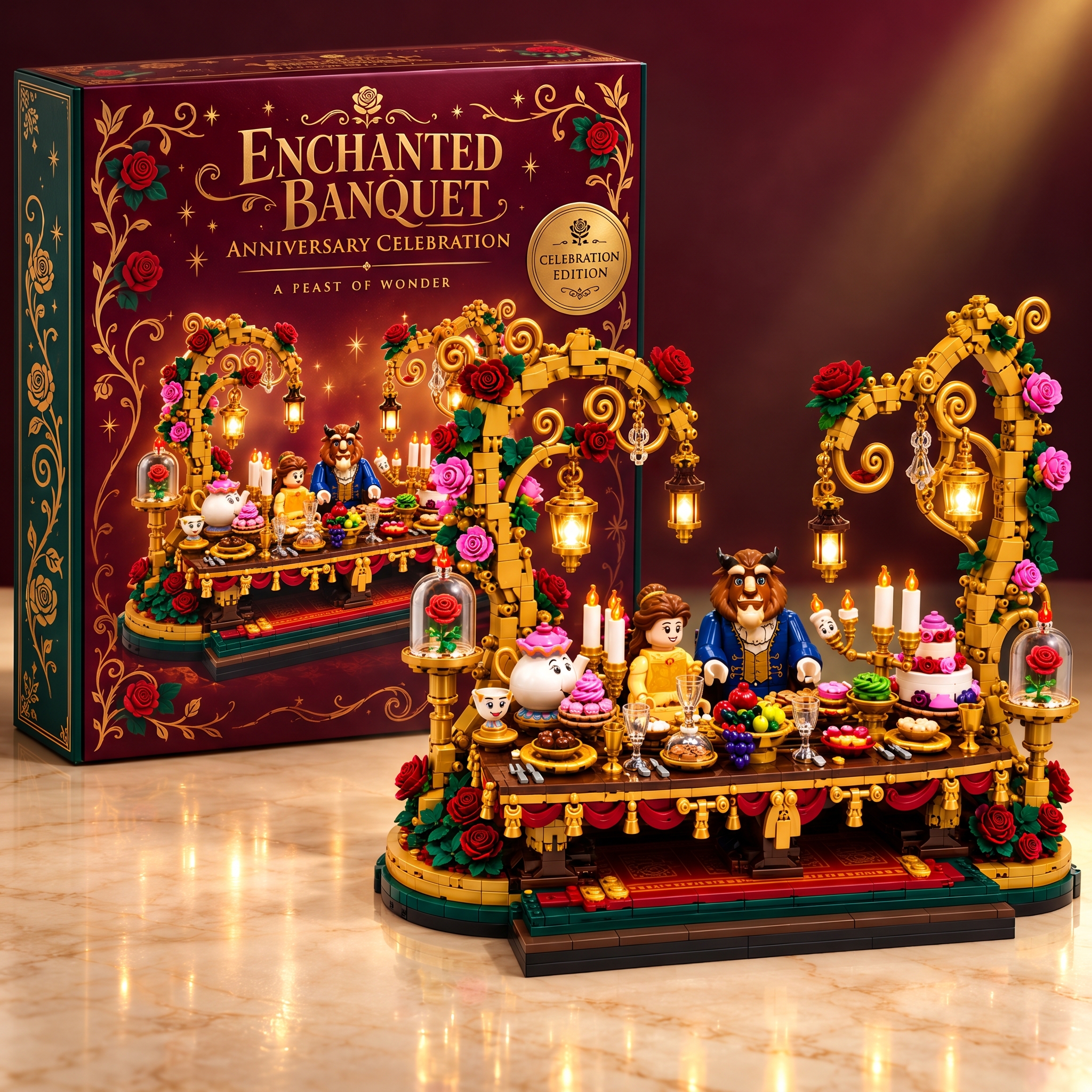 Enchanted Rose Banquet Building Set