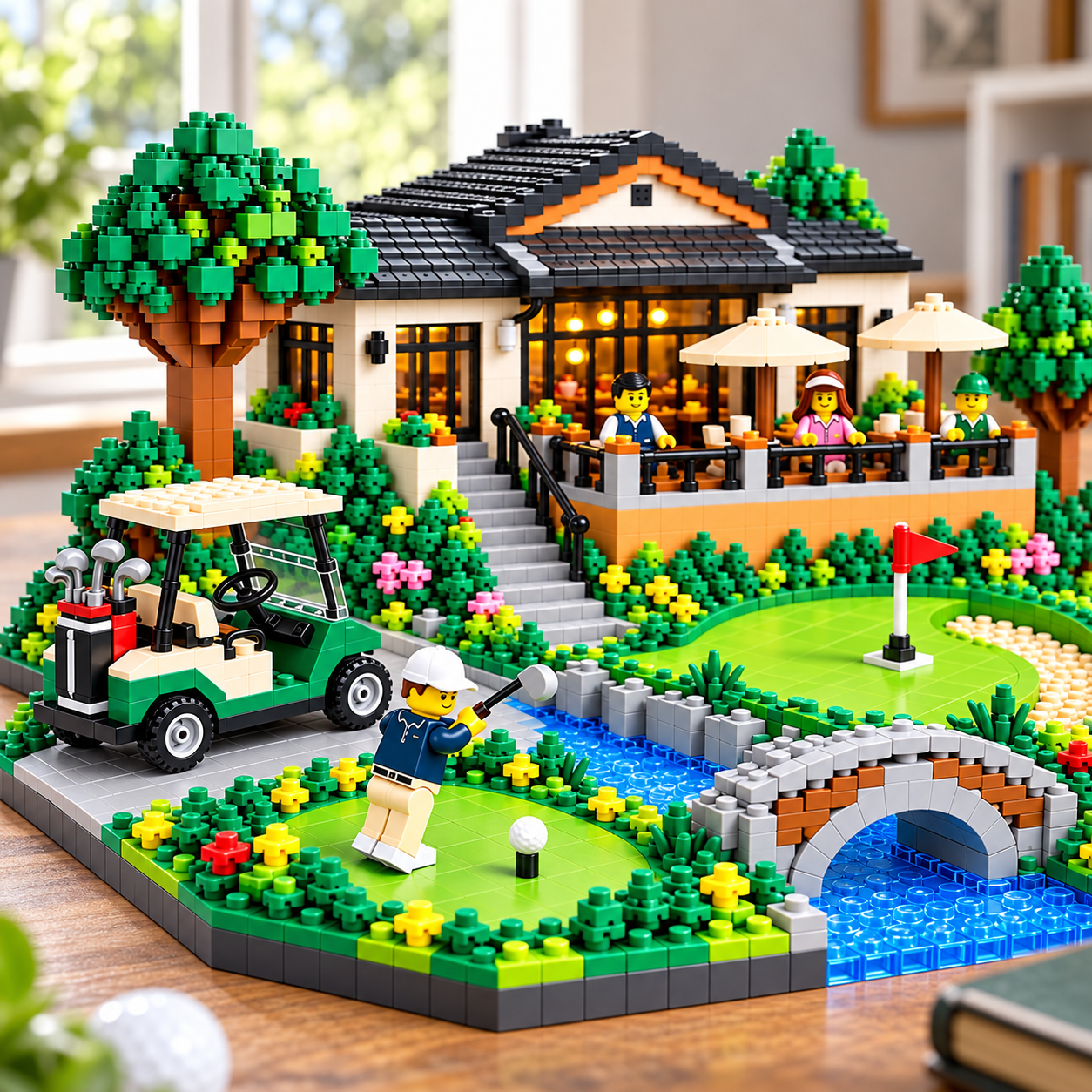 Golf Clubhouse Building Block Set