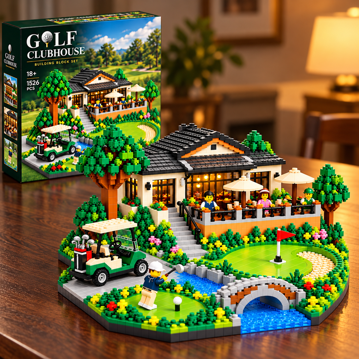 Golf Clubhouse Building Block Set