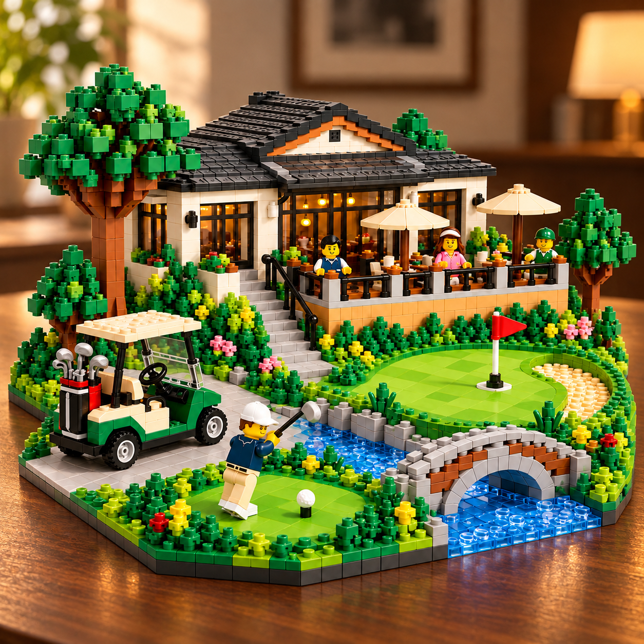 Golf Clubhouse Building Block Set