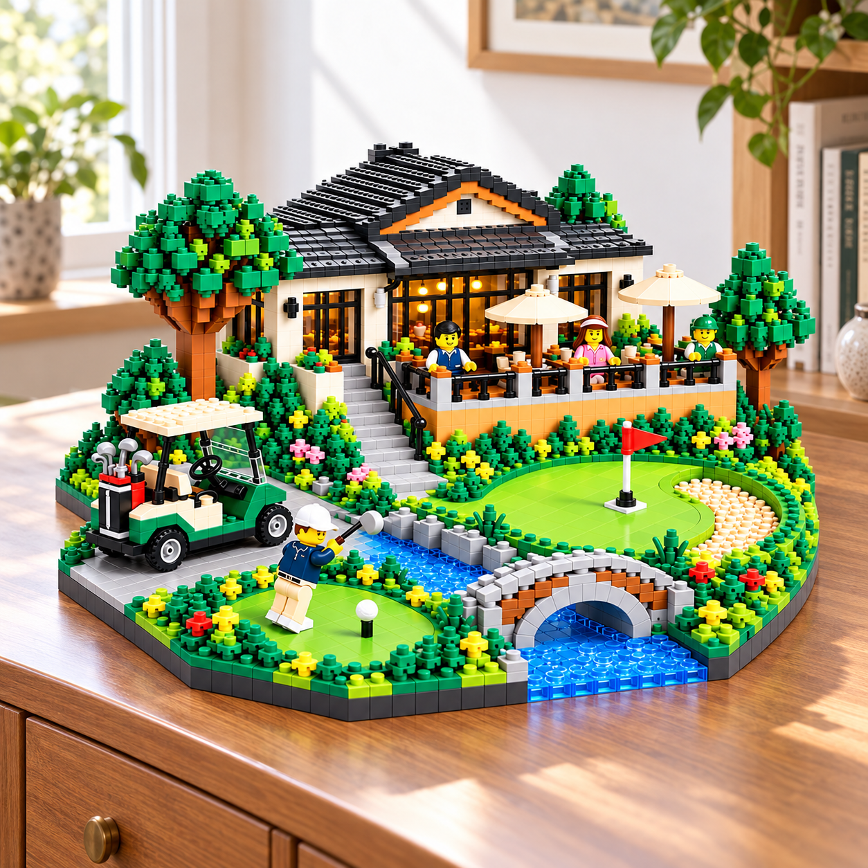 Golf Clubhouse Building Block Set