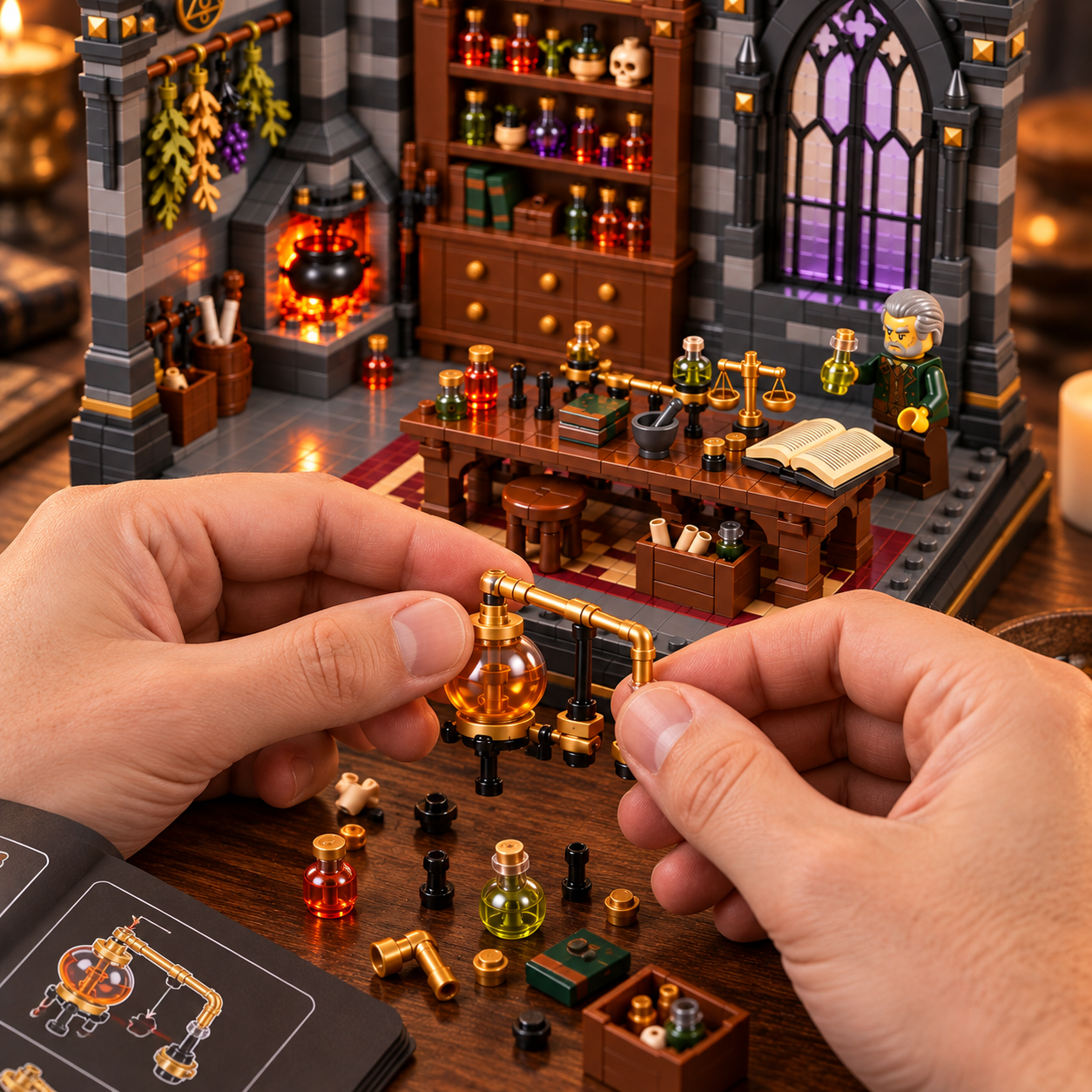 Gothic Alchemist's Room – Fantasy Building Set for Adults