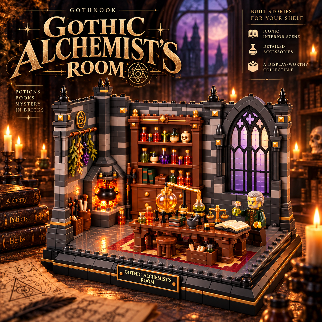 Gothic Alchemist's Room – Fantasy Building Set for Adults