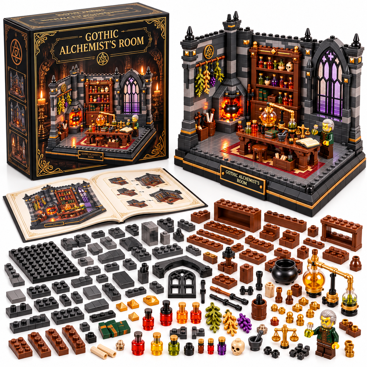 Gothic Alchemist's Room – Fantasy Building Set for Adults