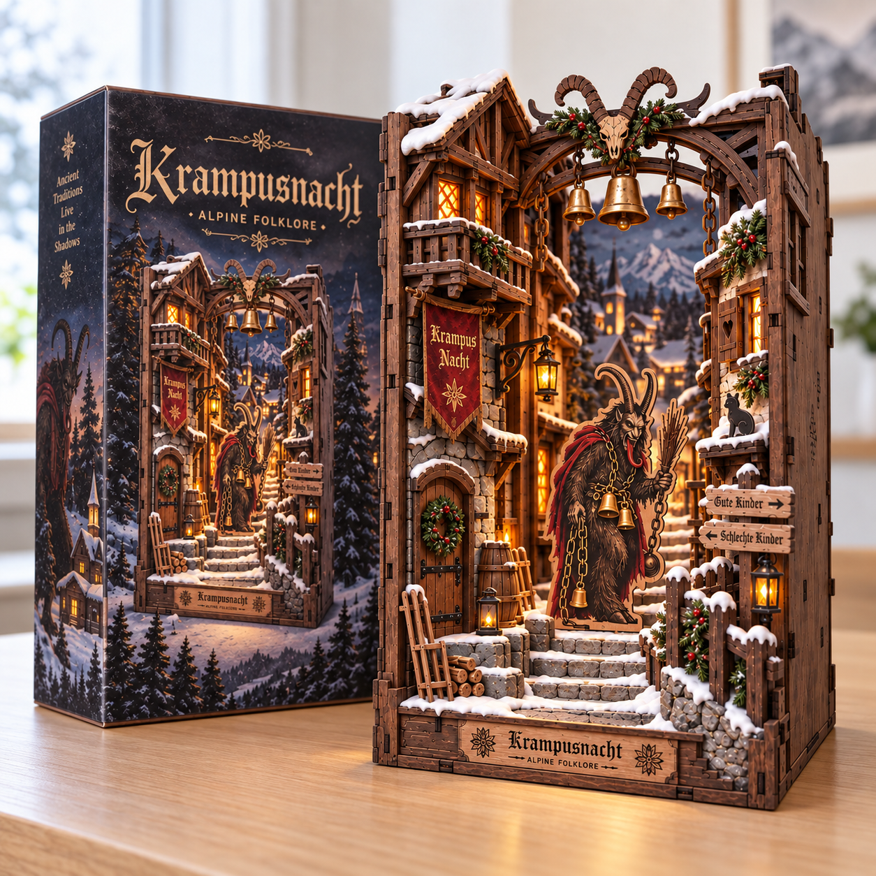 Krampusnacht The Bell Bearer DIY Wooden Book Nook Kit