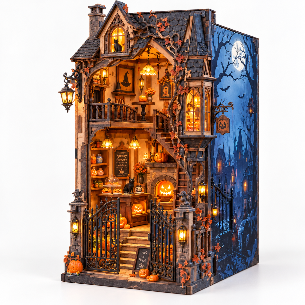 Midnight Hollow Haunted House DIY Wooden Miniature Kit