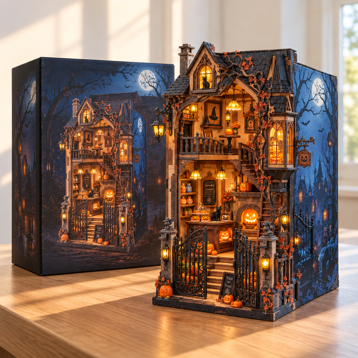 Midnight Hollow Haunted House DIY Wooden Miniature Kit