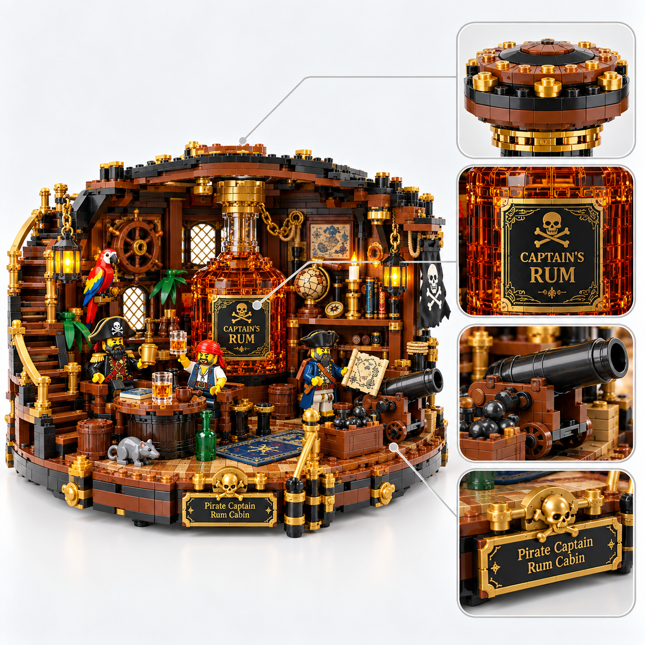 Pirate Captain’s Rum Cabin Building Set