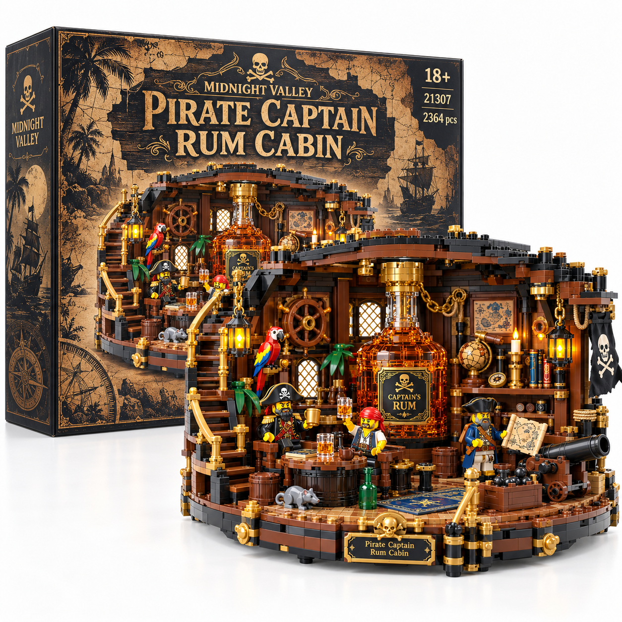 Pirate Captain’s Rum Cabin Building Set