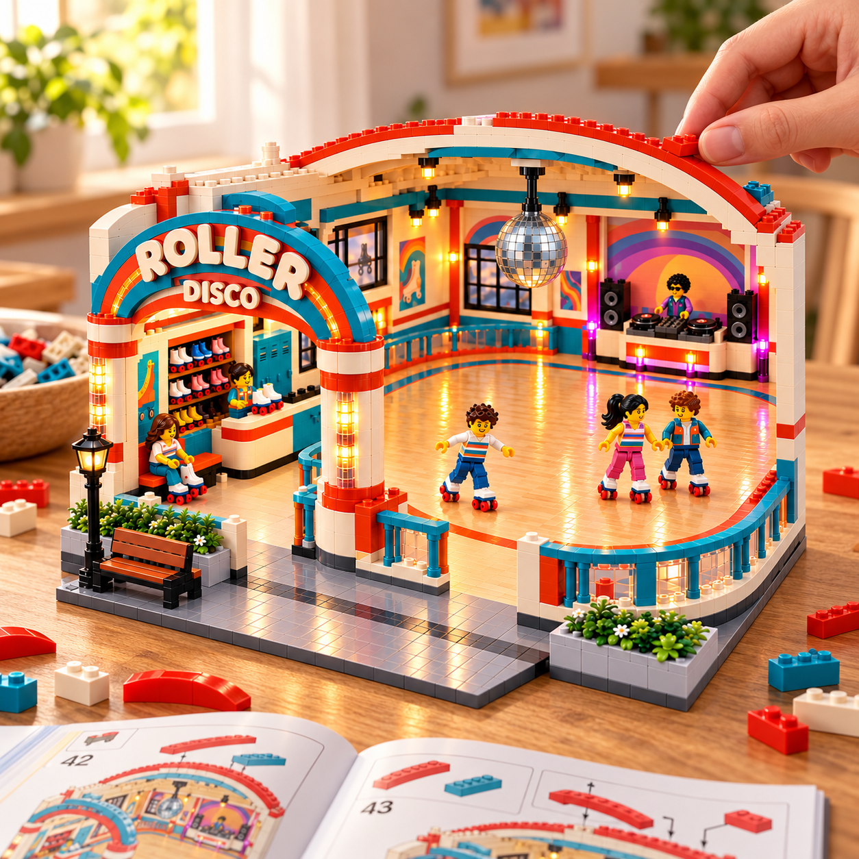 Roller Disco – Retro Roller Skating Rink Building Set for Adults
