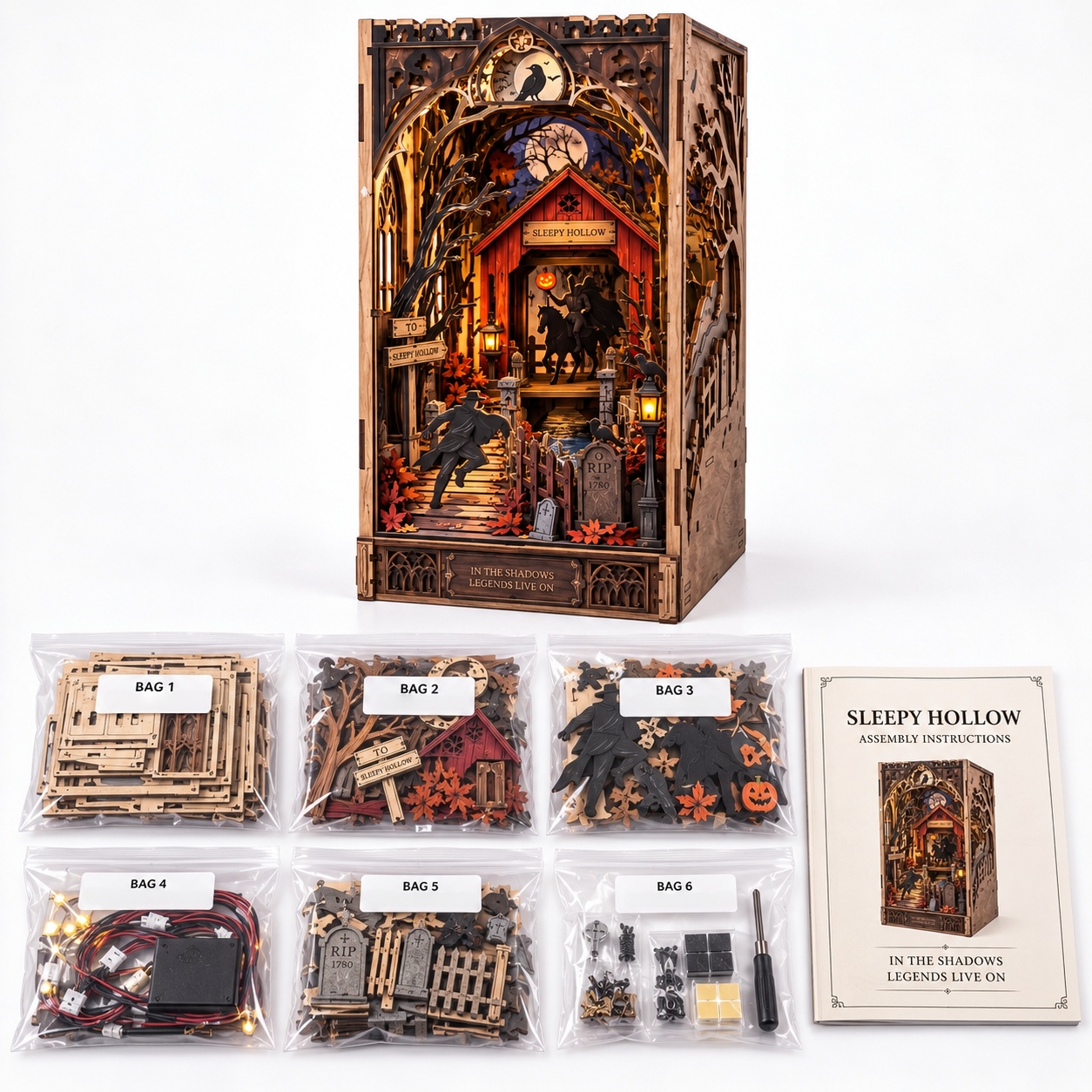 Sleepy Hollow: The Headless Horseman DIY Wooden Diorama Kit