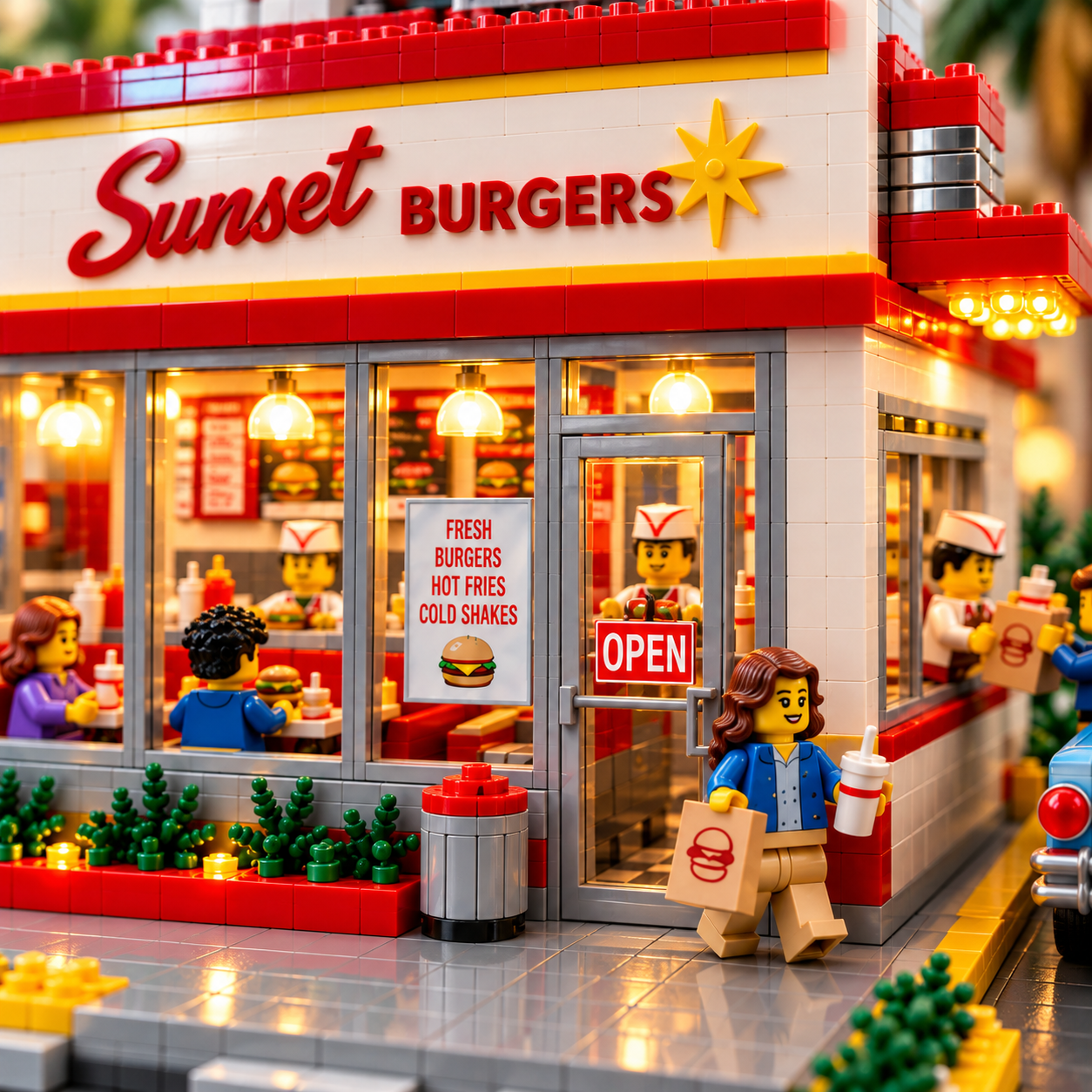 Sunset Burgers Drive-Thru Building Set
