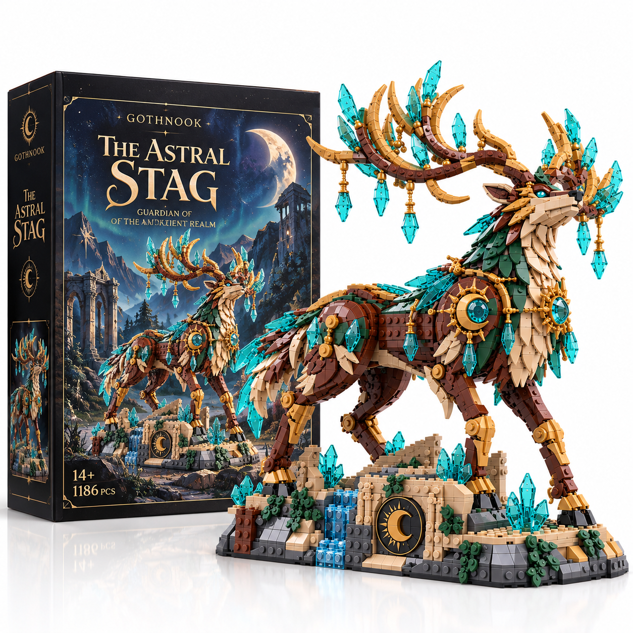 The Ancient Stag – Crystal Forest Guardian Building Set
