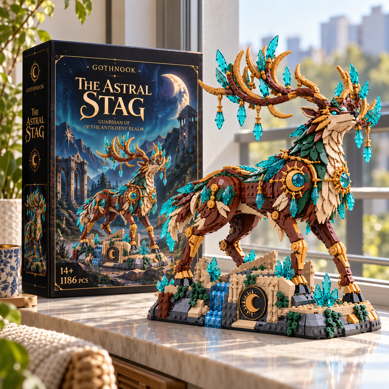 The Ancient Stag – Crystal Forest Guardian Building Set