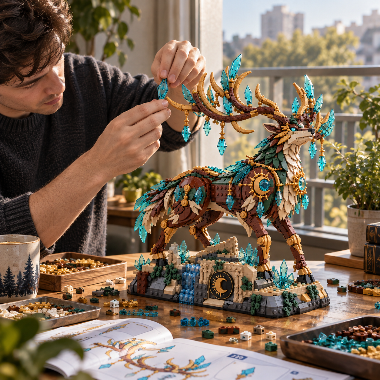 The Ancient Stag – Crystal Forest Guardian Building Set